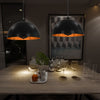 Vidaxl Lampade a soffitto 2 PC semi -round E27 40 cm Black e oro colorato