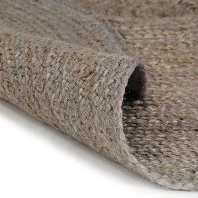 Alfombra Vidaxl hecha a mano alrededor de 90 cm de yute gris