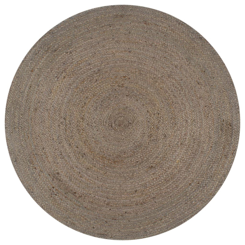 Alfombra Vidaxl hecha a mano alrededor de 150 cm de yute gris