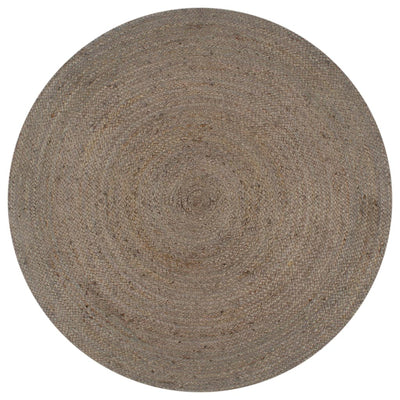 Alfombra Vidaxl hecha a mano alrededor de 150 cm de yute gris