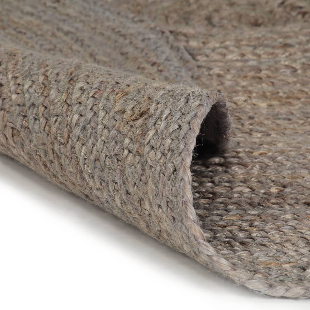 Alfombra Vidaxl hecha a mano alrededor de 150 cm de yute gris