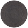 Alfombra Vidaxl hecha a mano alrededor de 90 cm de yute gris oscuro