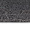 Alfombra Vidaxl hecha a mano alrededor de 90 cm de yute gris oscuro