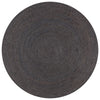 Alfombra Vidaxl hecha a mano alrededor de 150 cm de yute gris oscuro