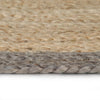 Vidaxl tappeto fatto a mano con bordo grigio 90 cm iuta