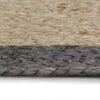 Vidaxl vloerkleed handgemaakt met donkergrijze rand 120 cm jute