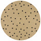 Vidaxl tappeto fatto a mano con polkadot stampata 90 cm iuta
