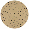Vidaxl tappeto fatto a mano con polkadot stampata 90 cm iuta