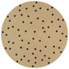 Vidaxl tappeto fatto a mano con polkadot stampata 120 cm iuta