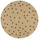 Vidaxl tappeto fatto a mano con polkadot stampata 120 cm iuta