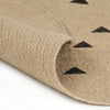 Vidaxl tappeto fatto a mano con triangolo stampa a 90 cm iuta