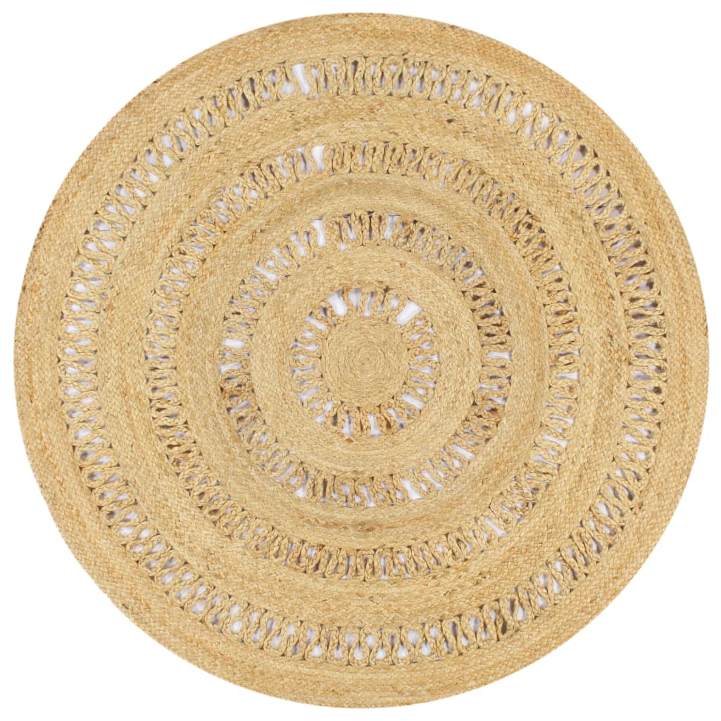 Vidaxl rug handmade 120 cm braided jute