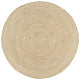 Vidaxl tappeto fatto a mano con design a spirale 90 cm bianco