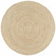 Vidaxl rug handmade with spiral design 120 cm jute white