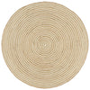 Vidaxl tappeto fatto a mano con design a spirale 150 cm bianco