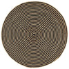 Vidaxl tappeto fatto a mano con design a spirale 150 cm di iuta nero