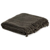 Vidaxl Plaid 160x210 cm Antracite di cotone e marrone