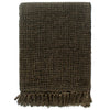 Vidaxl Plaid 160x210 cm Antracite di cotone e marrone