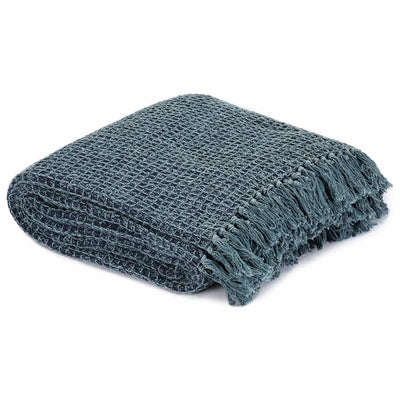 Vidaxl Plaid 125x150 cm Cotton Indigo-Blue