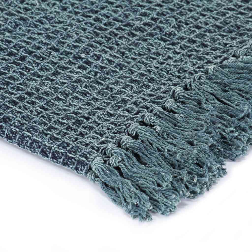 Vidaxl Plaid 125x150 cm Algodón Indigo-azul