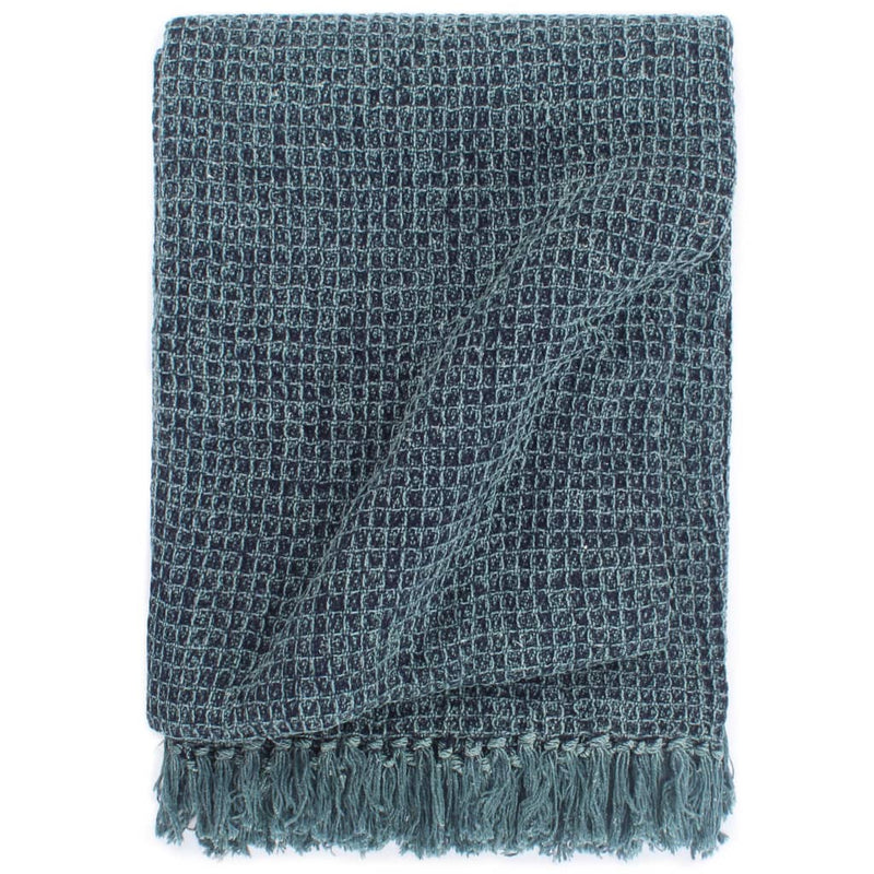 Vidaxl Plaid 160x210 cm Cotton Indigo-Blue