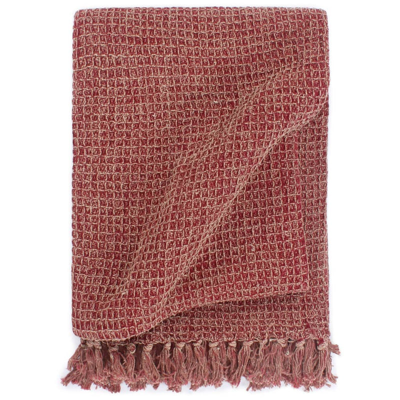 Vidaxl Plaid 160x210 cm Cotton Bordeaux