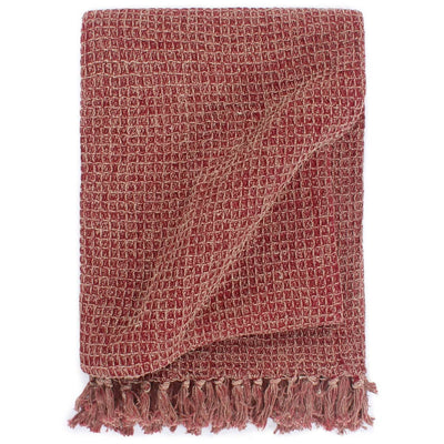Vidaxl Plaid 220x250 cm cotton wine red