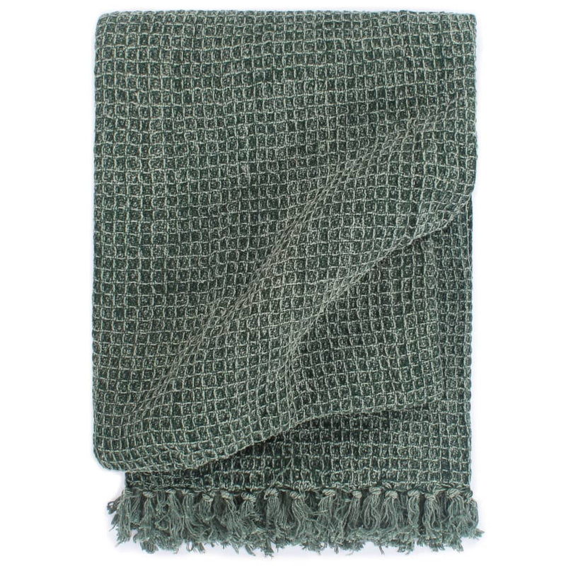 Vidaxl Plaid 160x210 cm di cotone verde scuro