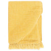 Vidaxl Plaid 125x150 cm Mustardo di cotone Giallo