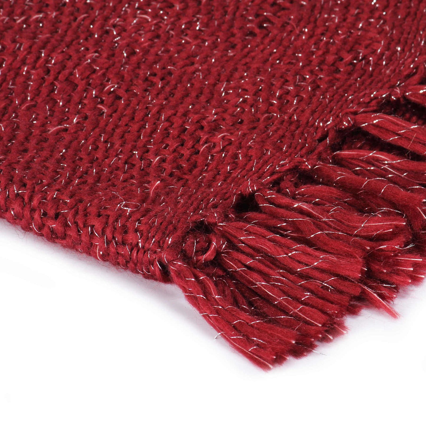 Vidaxl dekentje bordeauxrood 220 x 250 cm polyester