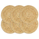 Vidaxl placemats 6 st rond 38 cm jute natuurlijk