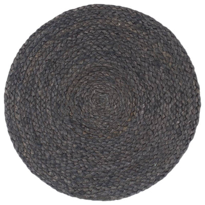 Vidaxl Plawemats 4 STS alrededor de 38 cm de yute de gris oscuro