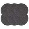 Vidaxl Pochemats 6 ms round 38 cm iuta grigio scuro