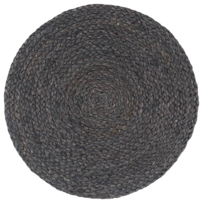 Vidaxl Pillemats 6 Sts Ronda 38 cm Jute Dark Grey