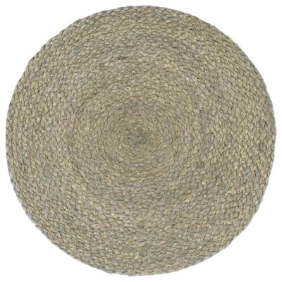 Vidaxl Pillemats 4 STS Ronda 38 cm Jute Plain Grey