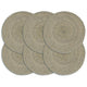 Vidaxl PLASCEMATS 6 STS rotondo 38 cm Grigio Plain