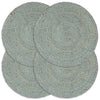 Vidaxl PLASCEMATS 4 ms intorno a 38 cm di oliva verde
