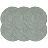 Vidaxl placemats 6 st rond 38 cm jute olijfgroen