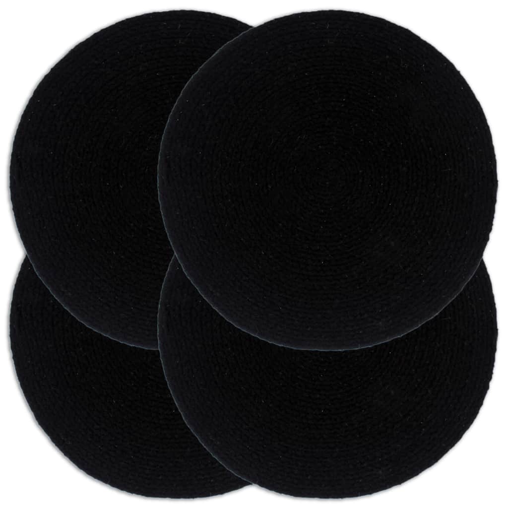 Vidaxl Pochemats 4 ms round 38 cm di cotone semplice