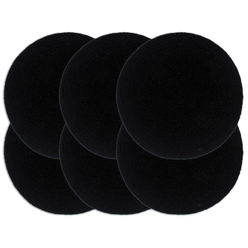 Vidaxl Pochemats 6 ms round 38 cm di cotone semplice