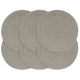Vidaxl Pochemats 6 ms round 38 cm cotone grigio