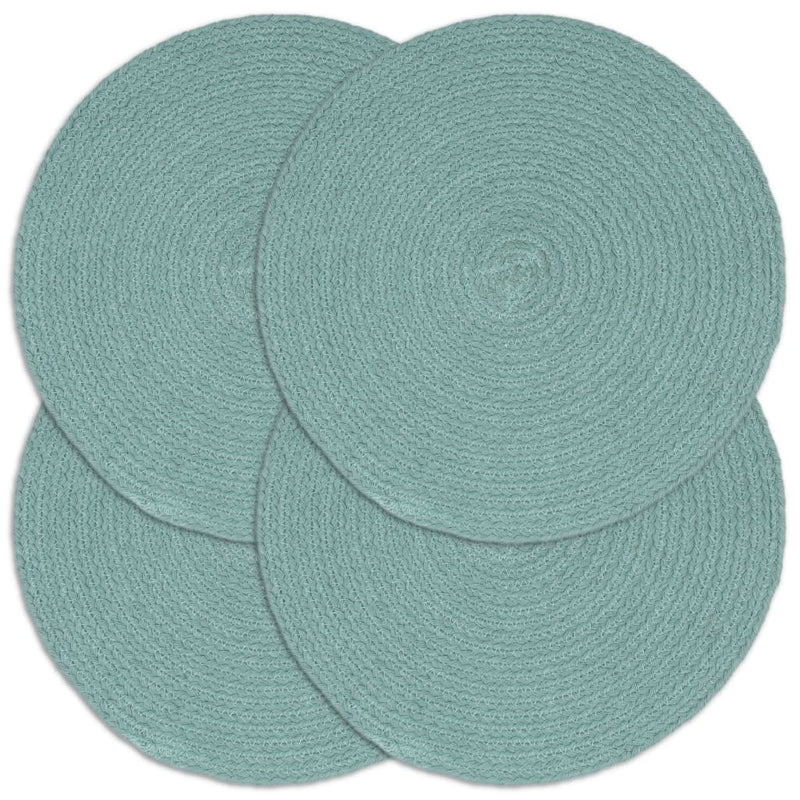 VIDAXL PLAGLEMATS 4 STS rotondo 38 cm di cotone semplice