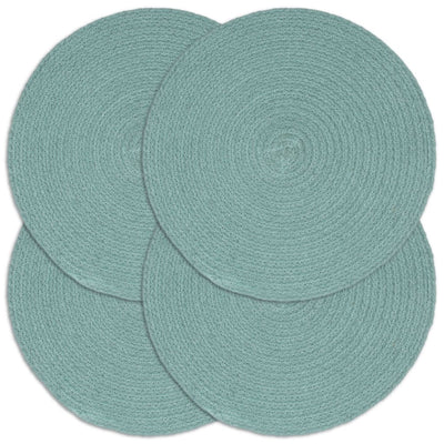 Vidaxl Placemats 4 sts Round 38 cm cotton plain green