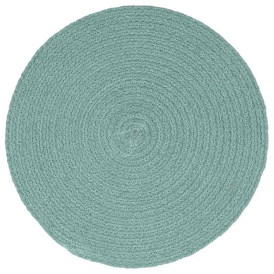 Vidaxl Placemats 4 sts Round 38 cm cotton plain green