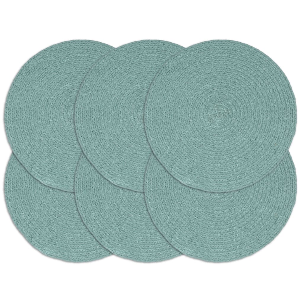 Vidaxl Pochemats 6 ms round 38 cm Cotton Green