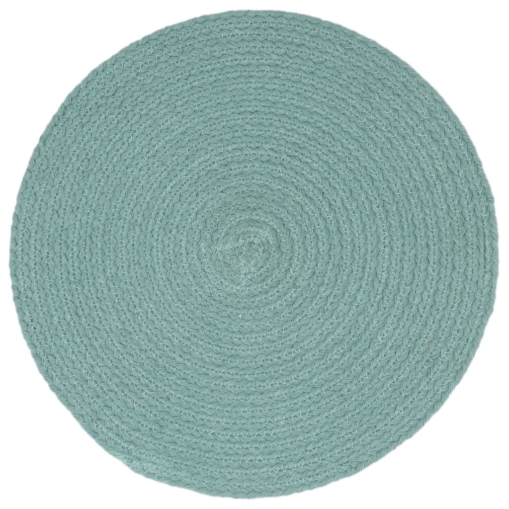 Vidaxl Pochemats 6 ms round 38 cm Cotton Green