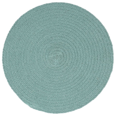 Vidaxl Pillemats 6 STS Ronda 38 cm de algodón de algodón verde