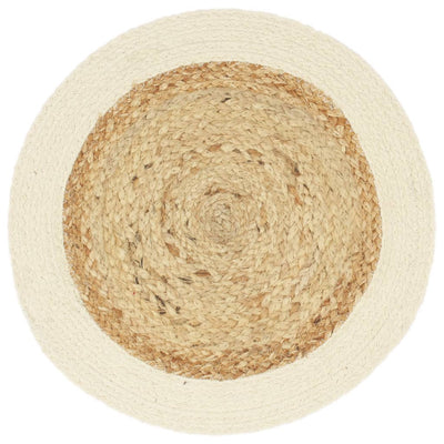 Vidaxl Plawemats 4 STS alrededor de 38 cm de yute y algodón, por supuesto