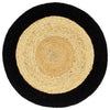 Vidaxl Pochemats 4 St 38 cm iuta e cotone naturale e nero