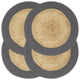 VIDAXL PLAGLEMATS 4 ST 38 cm Juta e cotone ovviamente e antracite